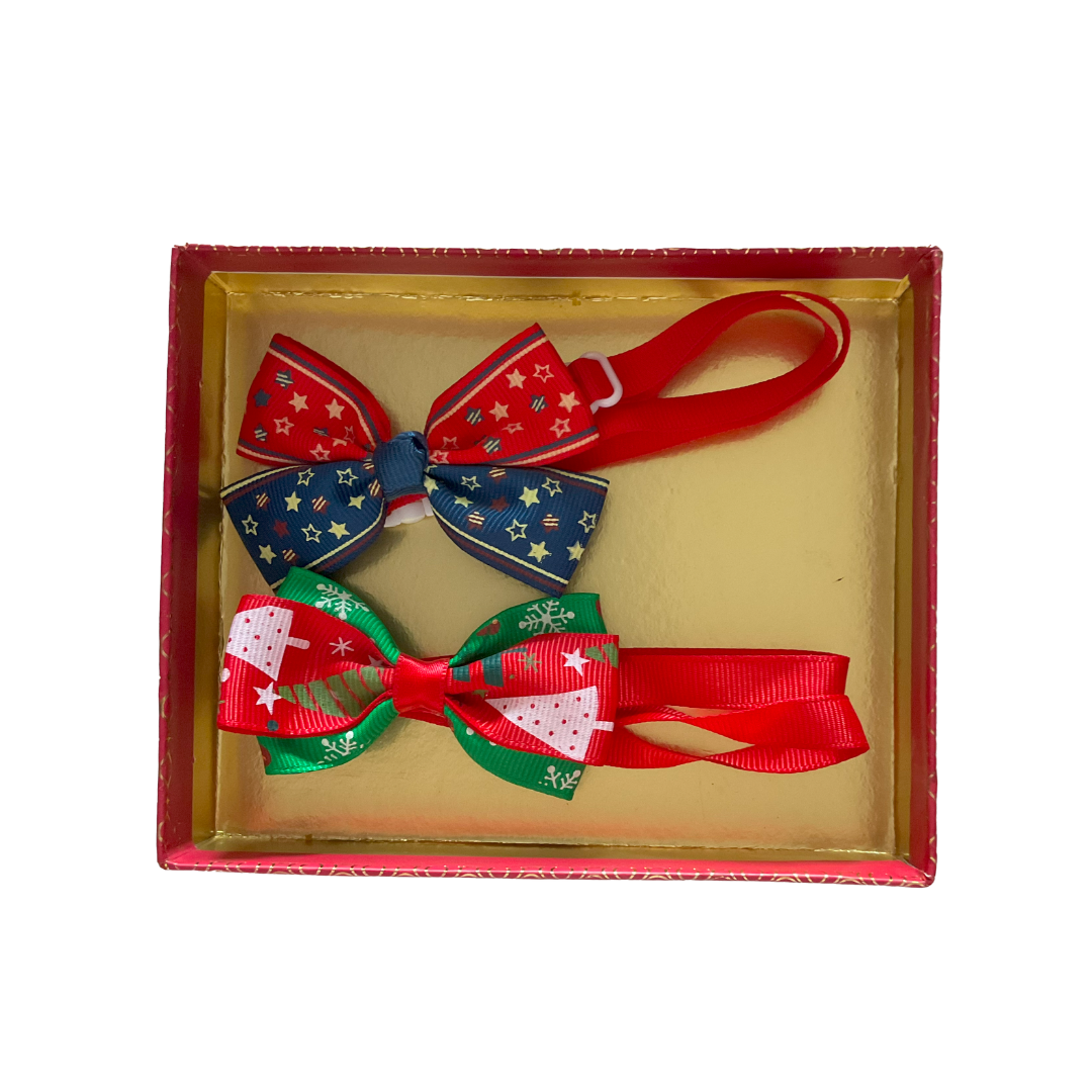 Fancy Christmas themed Bowties for Cats from Wags4Whiskers