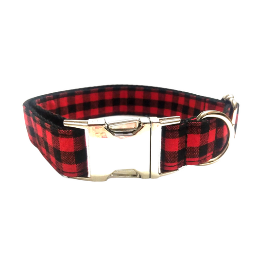 Plaid style dog collars from wags4whiskers pet online store